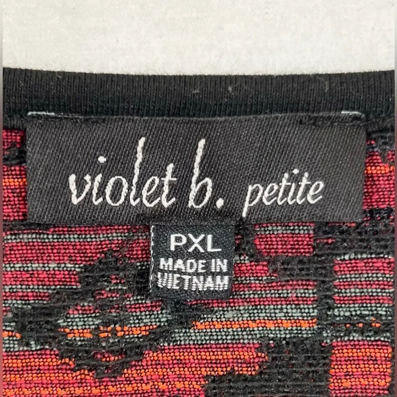 VIOLET B PETITE Long Sleeve Full Zip Aztec Embroidered Geometric Sweater‎ PXL - Picture 11 of 14